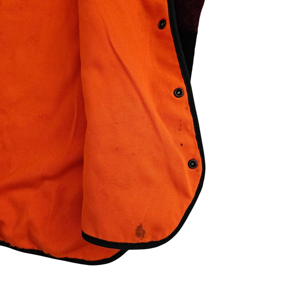 Woolrich (Mens Large) Buffalo‎ Plaid Red Vest Hunting Wool Flannel Hunter Orange View 5